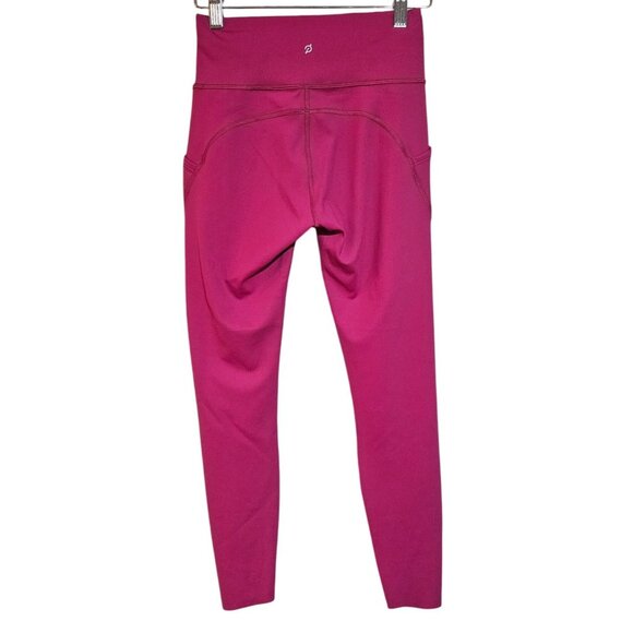 Peloton Mission Tulip Hem Leggings Women's Barbie Pink High-Waist Leggings Side - Picture 3 of 16